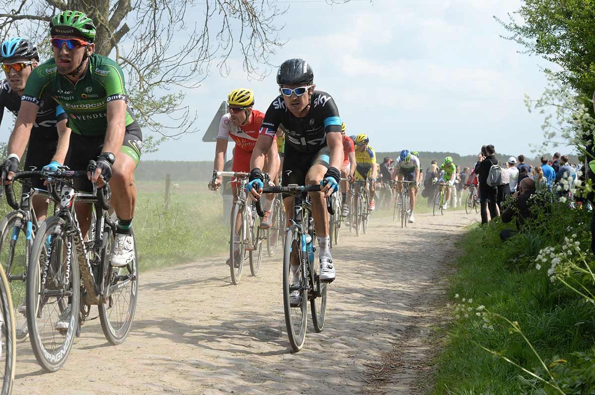2014, Paris - Roubaix, Team Sky 2014, Geraint Thomas, Warlaing a Brillon